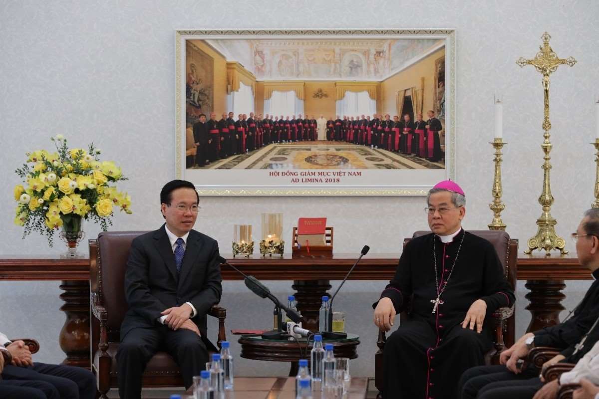 Hội đồng Giám mục Việt Nam đón Chủ tịch nước Võ Văn Thưởng